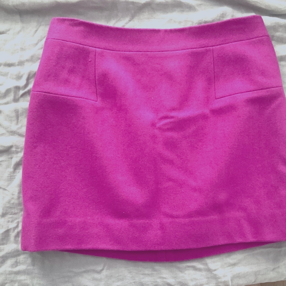 J Crew Wool-blend mini skirt - orchid purple/pink - Size 10